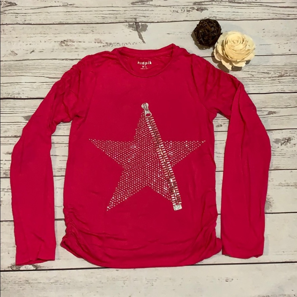 Girls long sleeve pink shirt size 10/M